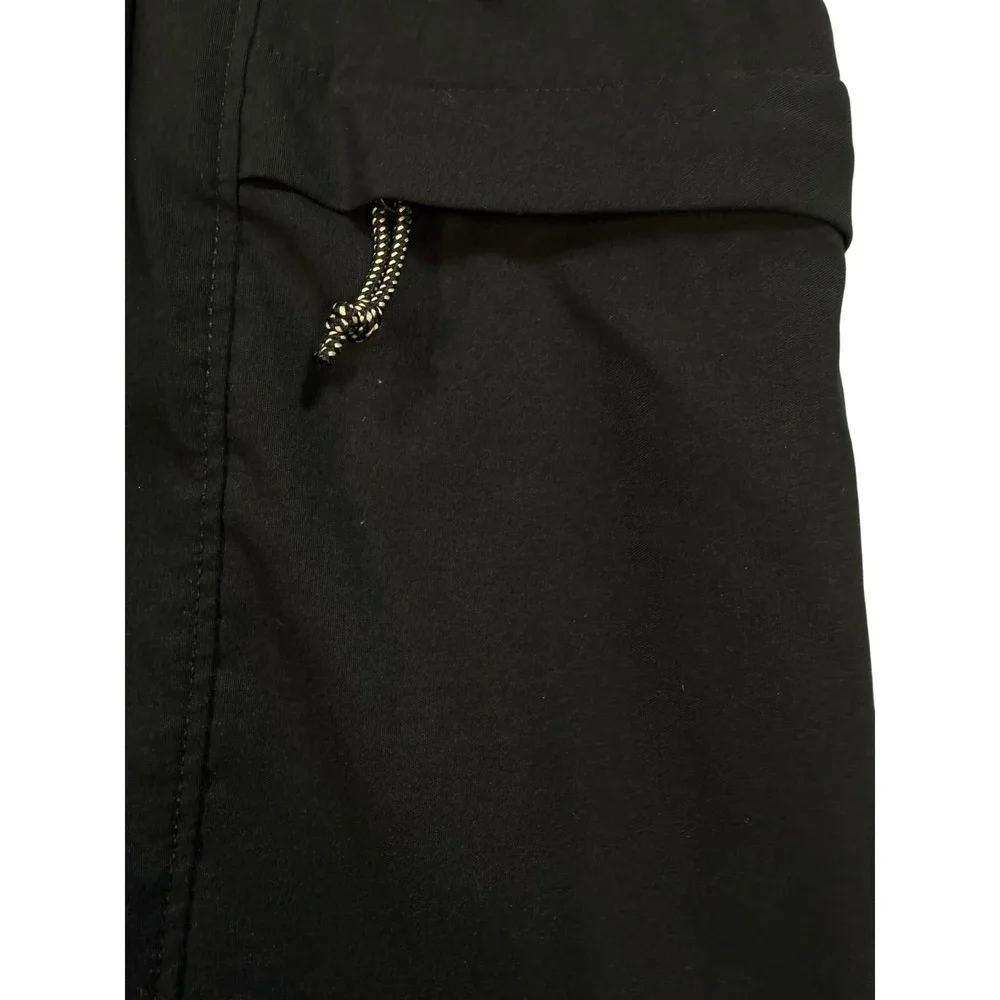 The North Face Mens Black Cargo Shorts XXL Elastic Waist Hiking Utility Shorts